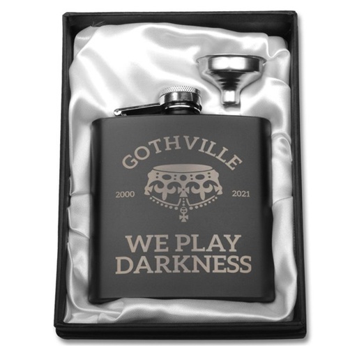 [FLSK-001-2021] We Play Darkness 6oz Hip Flask